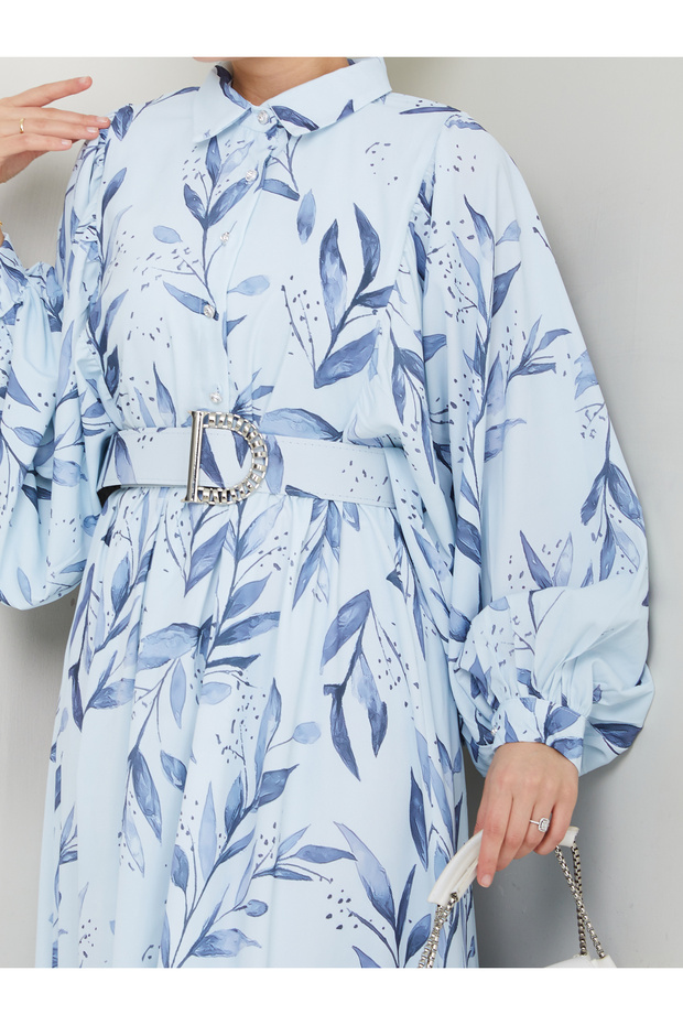 حزام مطلي بالفستان المنقوش 2003 - 3