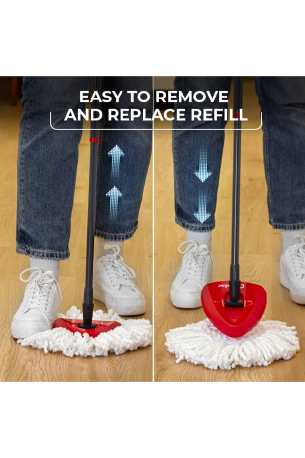 عبوة إعادة تعبئة ممسحة دوارة من الألياف الدقيقة سهلة العصر - 5