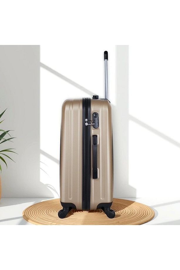 Ruby Abs Kabin Orta Büyük Ve Makyaj Boy Gold 4'lü Travel Valiz Seti - 3