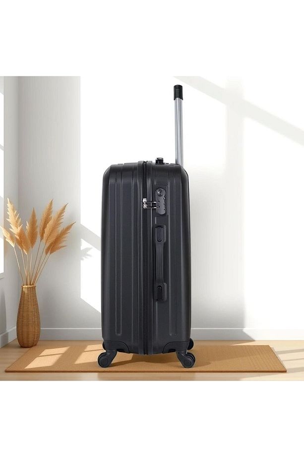 Ruby Abs Kabin Orta Büyük Ve Makyaj Boy Siyah 4'lü Travel Valiz Seti - 3