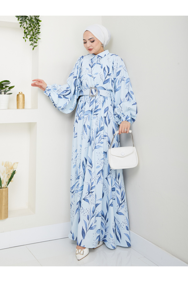 حزام مطلي بالفستان المنقوش 2003 - 4