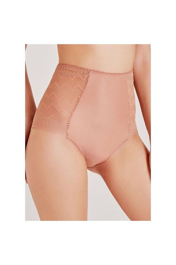Zigzag Dantelli Yüksek Bel Kadın Hipster Külot - 1