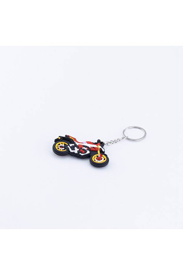 Engine Silicone Keychain, Red - 1