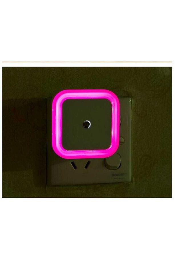 Fotoselli Led Gece Lambası, Pembe Renk Sensörlü Gece Lambası, 1 Watt Pembe Renk Led Gece Lambası - 5