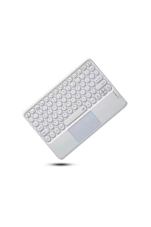 Bluetooth Kablosuz Klavye | Touchpadli, Tüm Tablet ve Telefon Uyumlu, iOS Android Windows Destekli - 1
