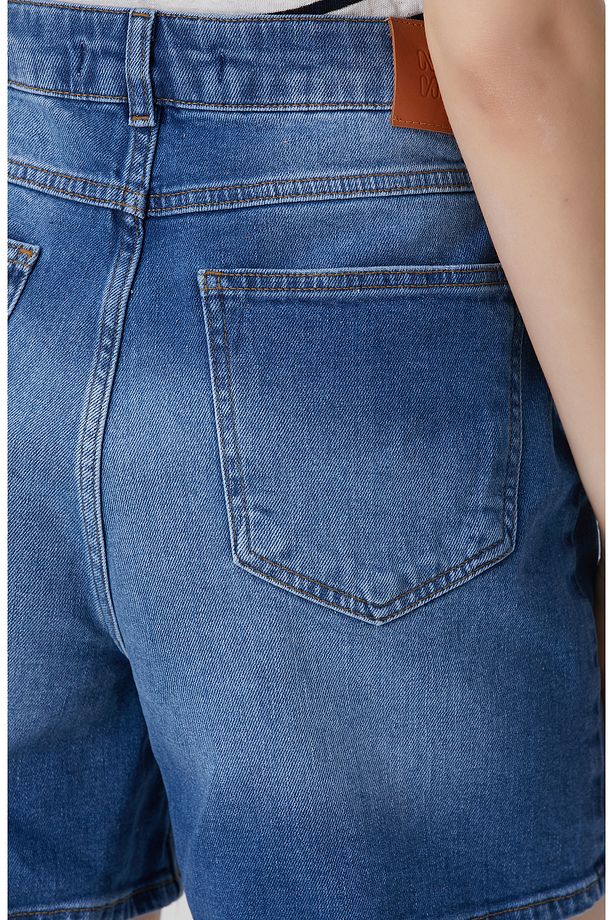 Açık Mavi Denim Şort - 7