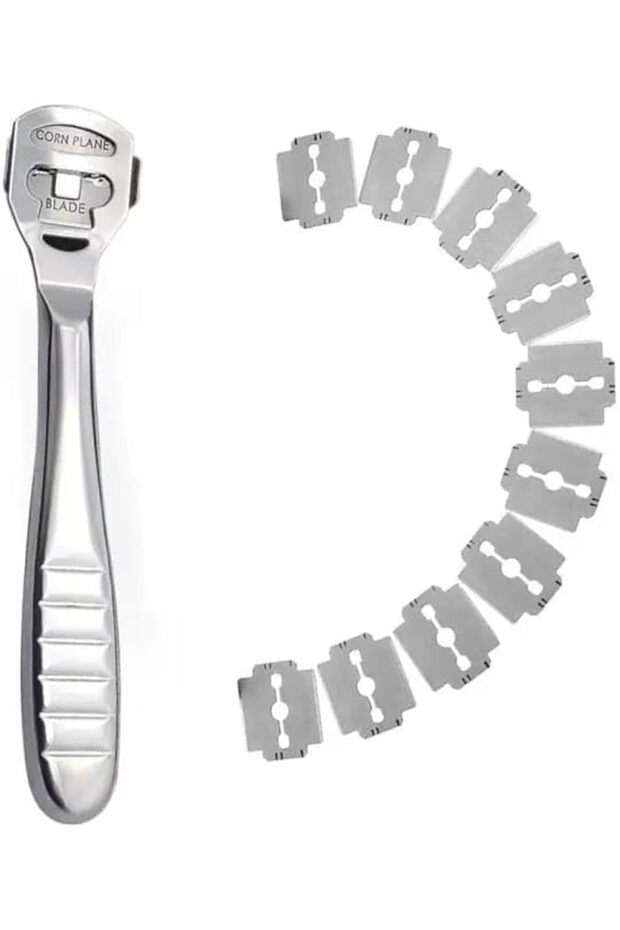 Professional Foot Callus Remover Cuticle Foot Care Pedicure Callus Shaver Corn with 10 Blades