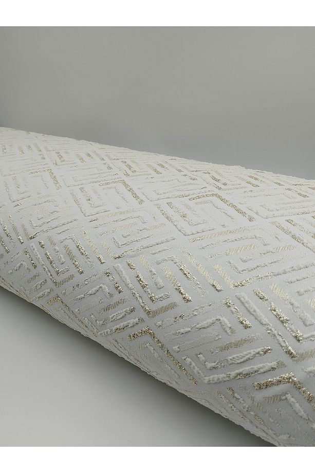Geometrik Desenli Brokar Kumaş - 8