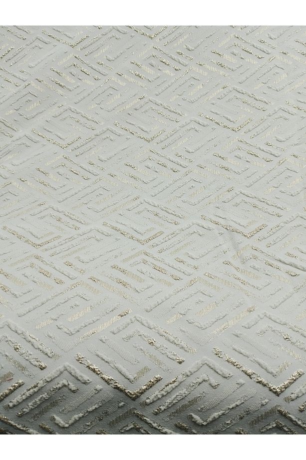 Geometrik Desenli Brokar Kumaş - 7