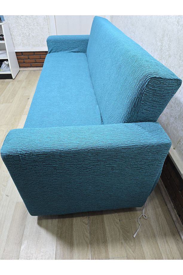 A Kaliteli Jakarlı Yarı Kaplama 3 3 1 1 Çubuk Desen Lastikli Kanepe,koltuk Örtüsü, Kılıfı Takımı - 6