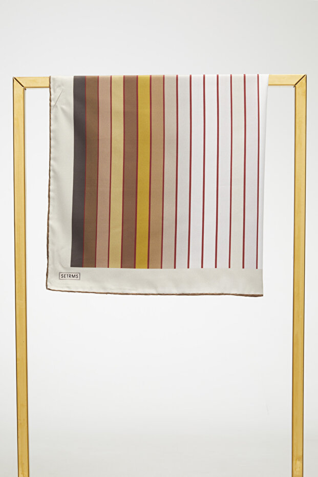 Çizgi Desenli Eşarp - 2