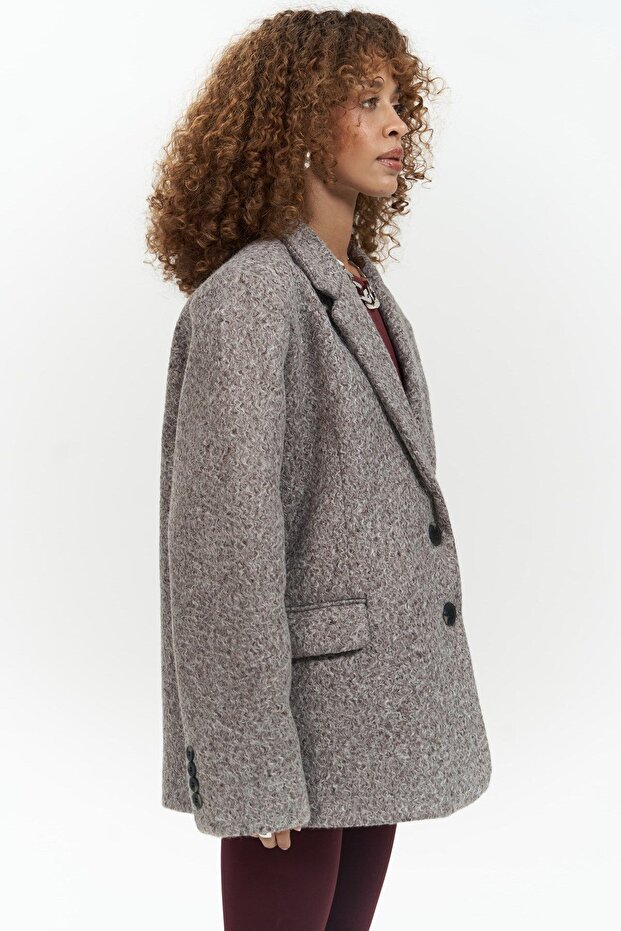Enzo Kahve Blazer Ceket - 3