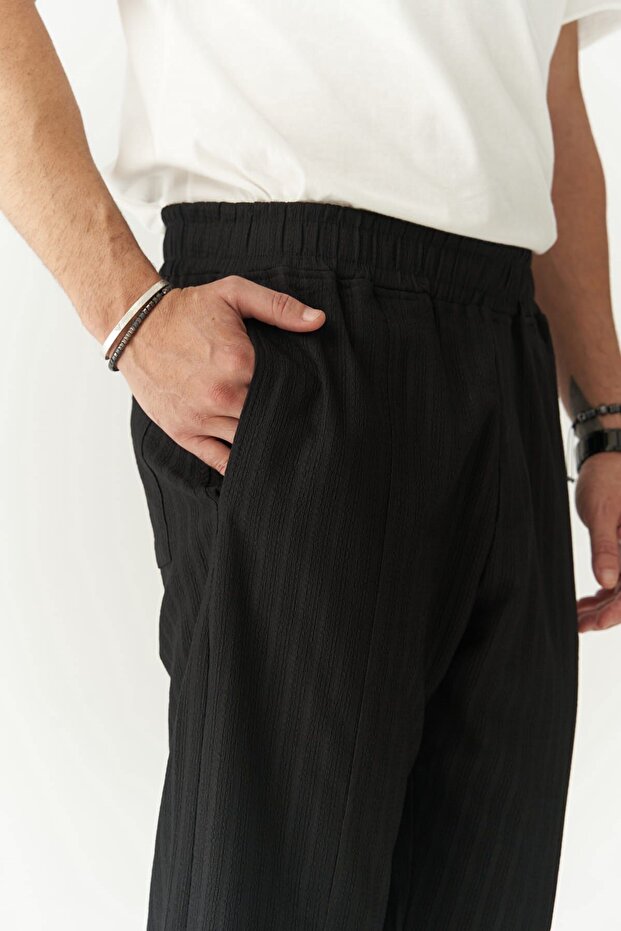 Robin Rachel Örme Kumaş Siyah Pantolon - 6