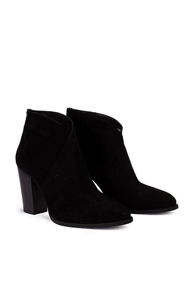 Hakiki Süet Siyah Kadın Bot - 5