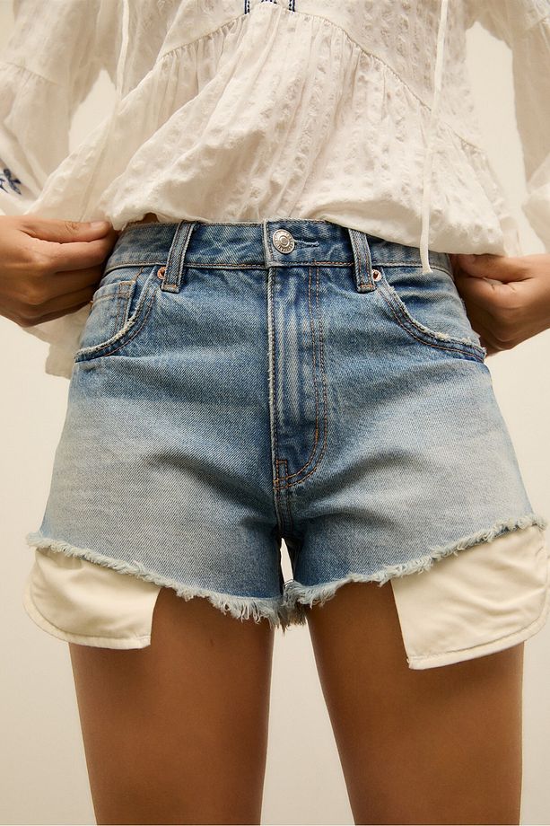 Mikro denim şort - 3