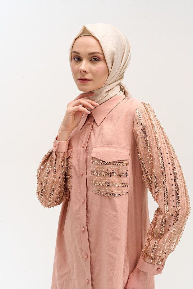 Pul Payetli Paraşü Tunik - 5