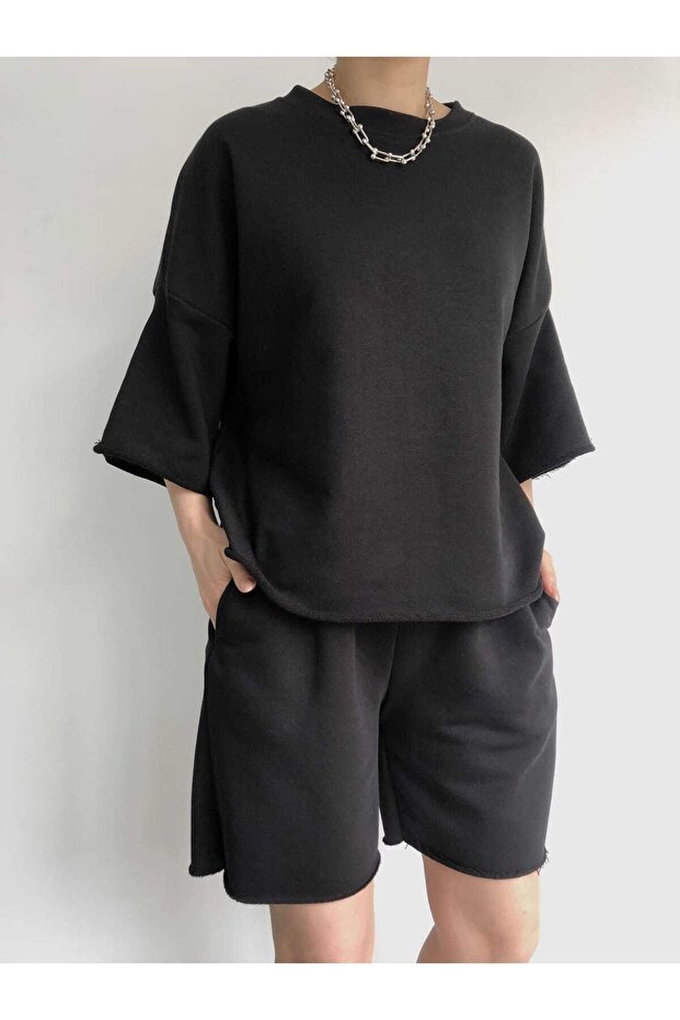 Set šortek a trička Gamma Black Oversize - 3