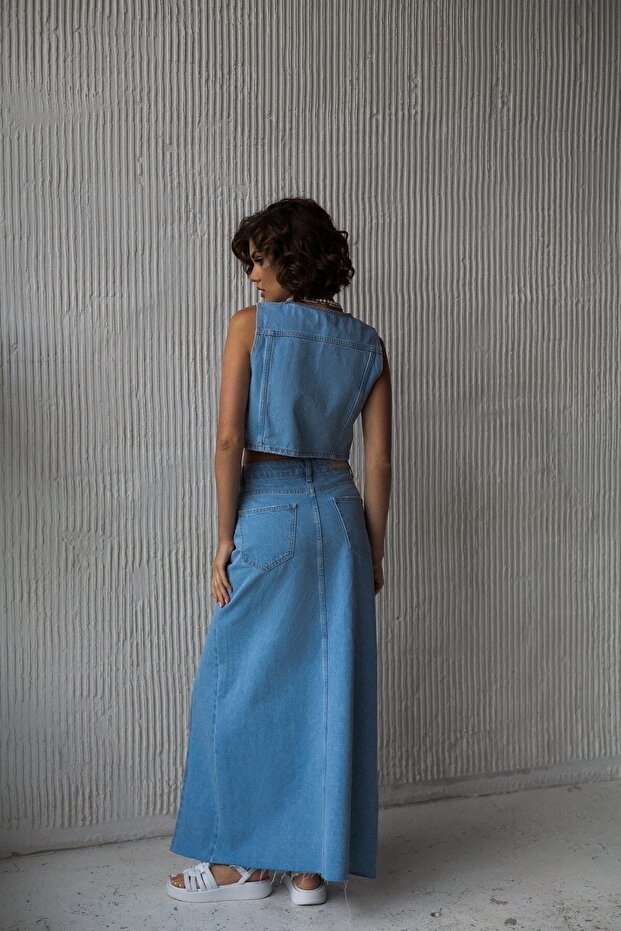 سترة كلاريس الدينيم - 5