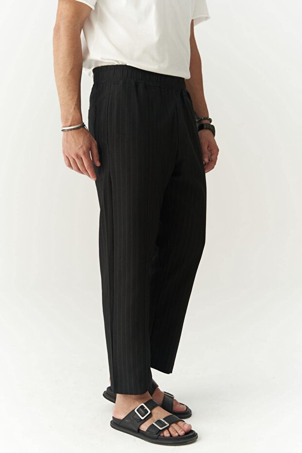 Robin Rachel Örme Kumaş Siyah Pantolon - 4