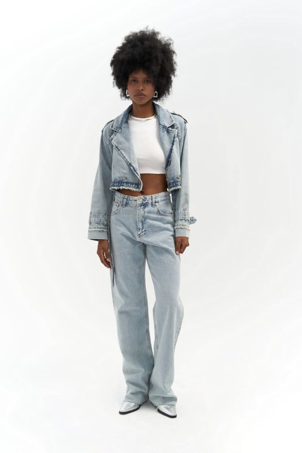 Marla Basic Blue Jean Trousers - 7