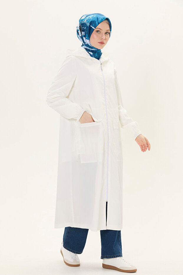 Kapüşonlu Fermuarlı Kap - 2