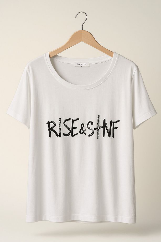 İşlemeli T-shirt - 1