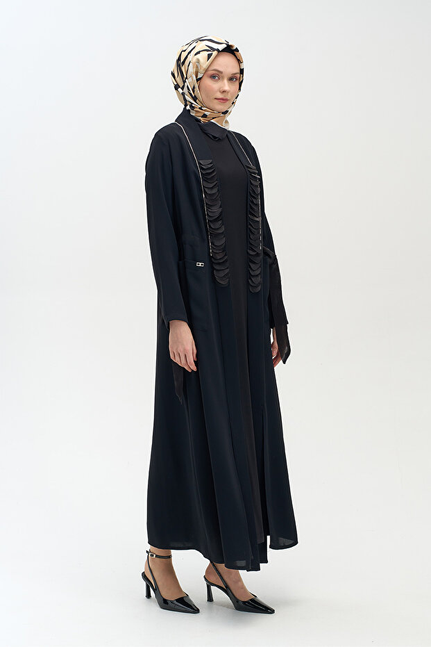 Şal Yakalı Twinset - 5