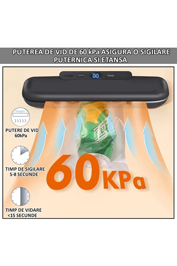 Essential Vacuum Sealer: Automated, Adjustable, Dual Function with Digital Display - 5