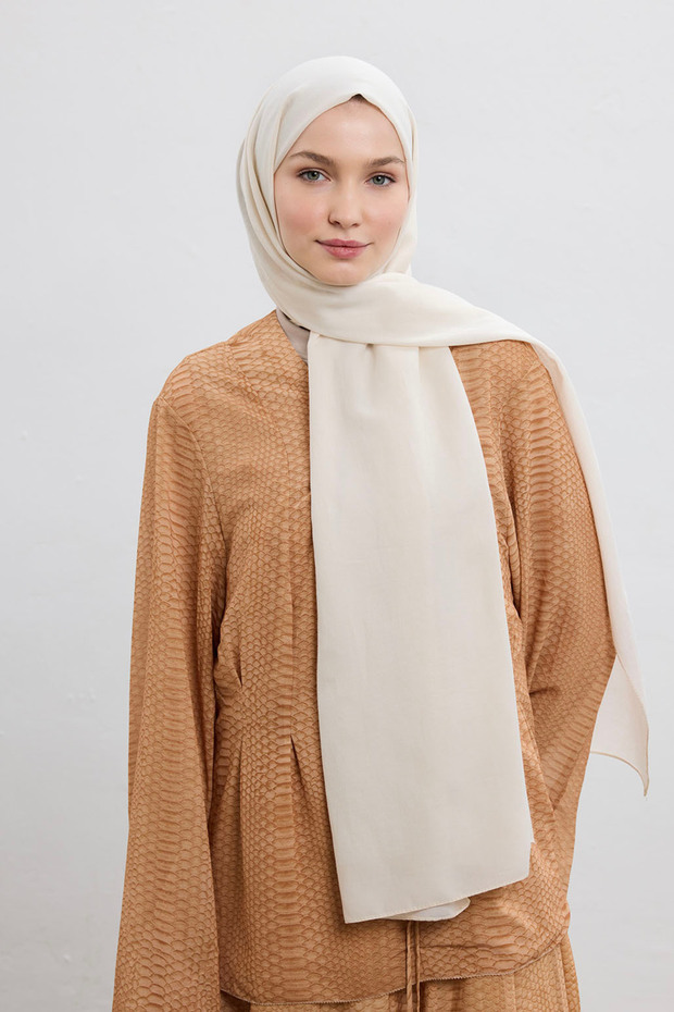 Cotton Line Şal Ekru - 3