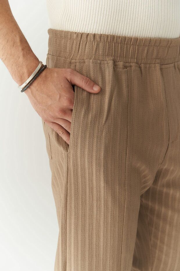 Robin Rachel Örme Kumaş Vizon Pantolon - 6