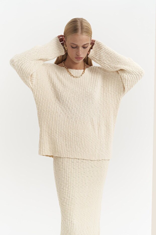 Arne Beige Doppelstrick-Set - 6