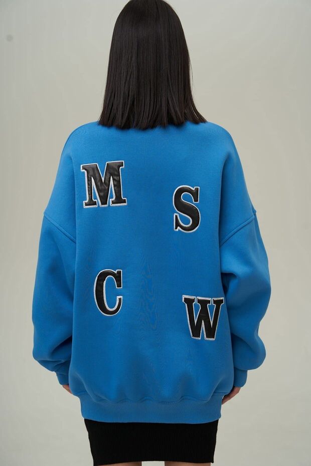 Venera Mavi Oversize Sweatshirt - 6
