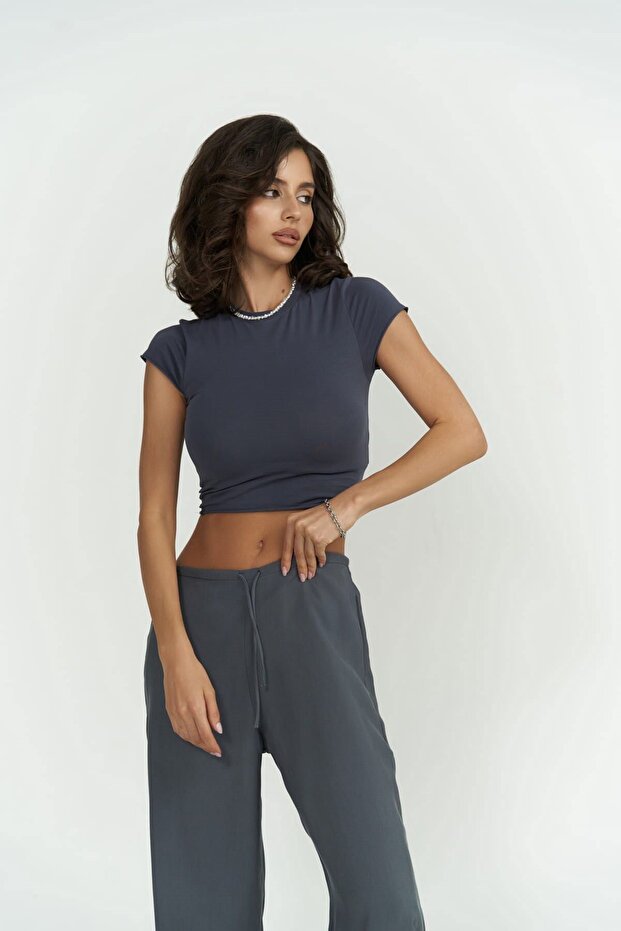 Paris Anthracite Basic Trousers - 8