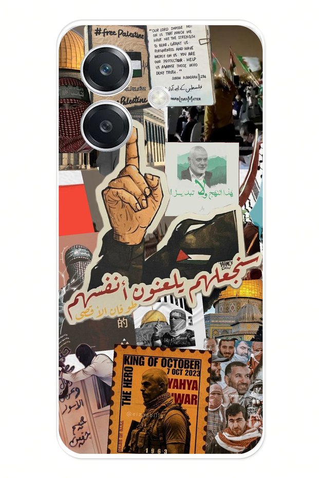 Oppo A3 Compatible Palestine Freedom Transparent Silicone Case