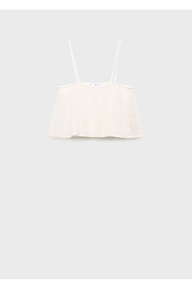 Volanlı triko bluz - 3