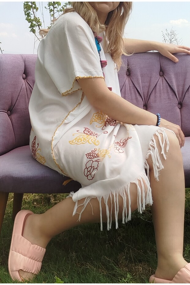 DESENLİ PLAJ ELBİSESİ - 3