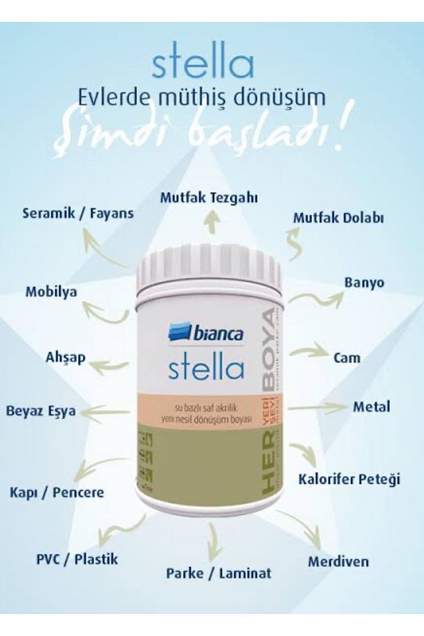 Bianca Su Bazlı Saf Akrilik Boya Kokusuz Renk Kepenek 1 Litre - 1