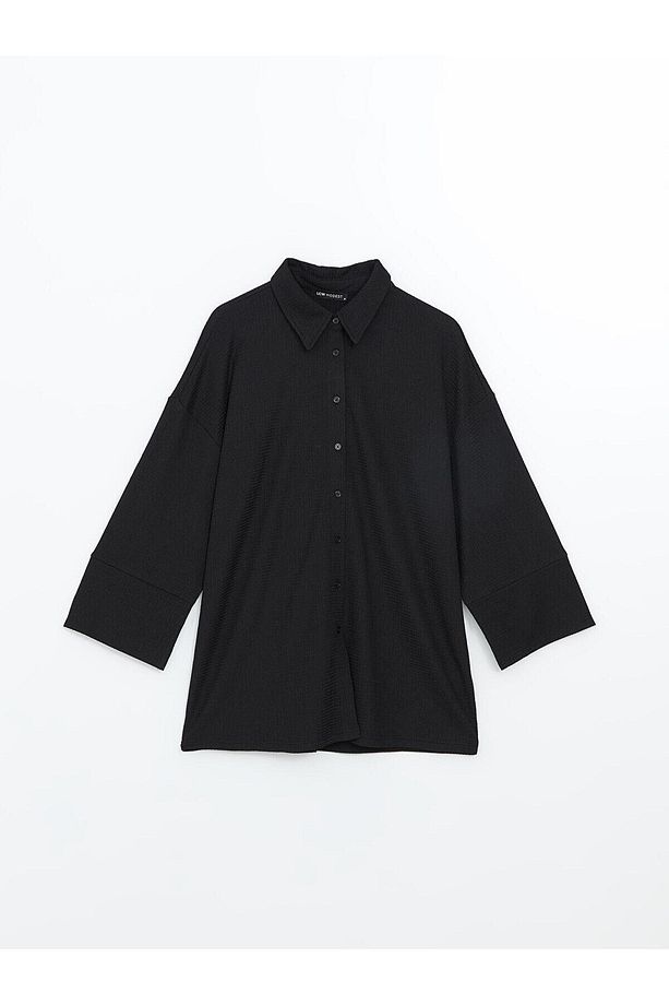 LCW Modest Dokulu Oversize Kadın Gömlek Tunik (S5) - 5
