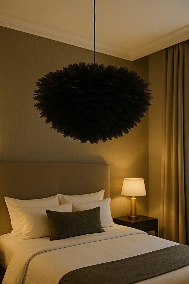 Black modern chandelier decor
