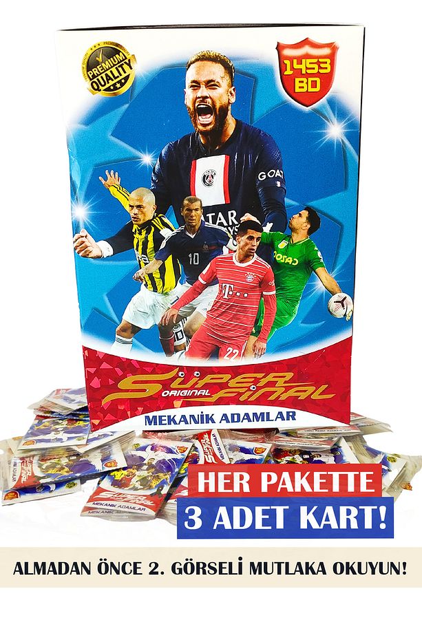 3 Kart Yeni Seri 2023 Orijinal 10 Adet 3 Lü Poşet (30 Kart) Futbol Kartı - 1