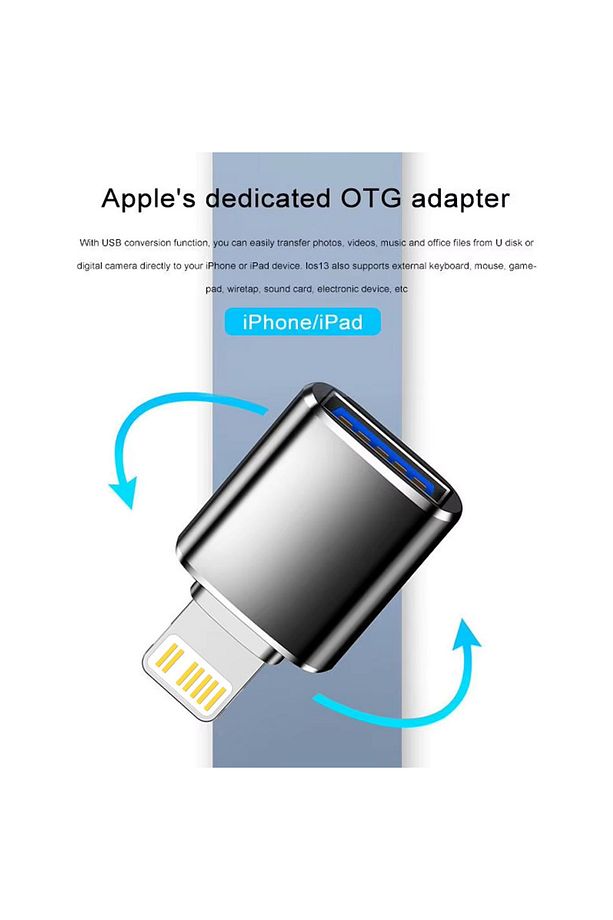 Lightning To Usb Veri Aktarımı iPad iPhone Uyumlu Otg Çevirici Dönüştürücü İOS 13 Ve Üzeri Destekler - 3