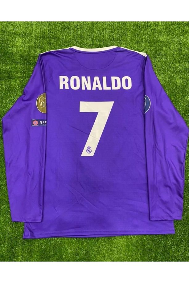 C.ronaldo Real-madrid 2016-17 cardiff finali mor uzun kol forması ASF - 2