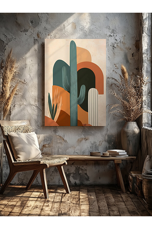 Decorative Bohemian Cactus Home Office Kitchen Living Room Wall Decoration Canvas Painting