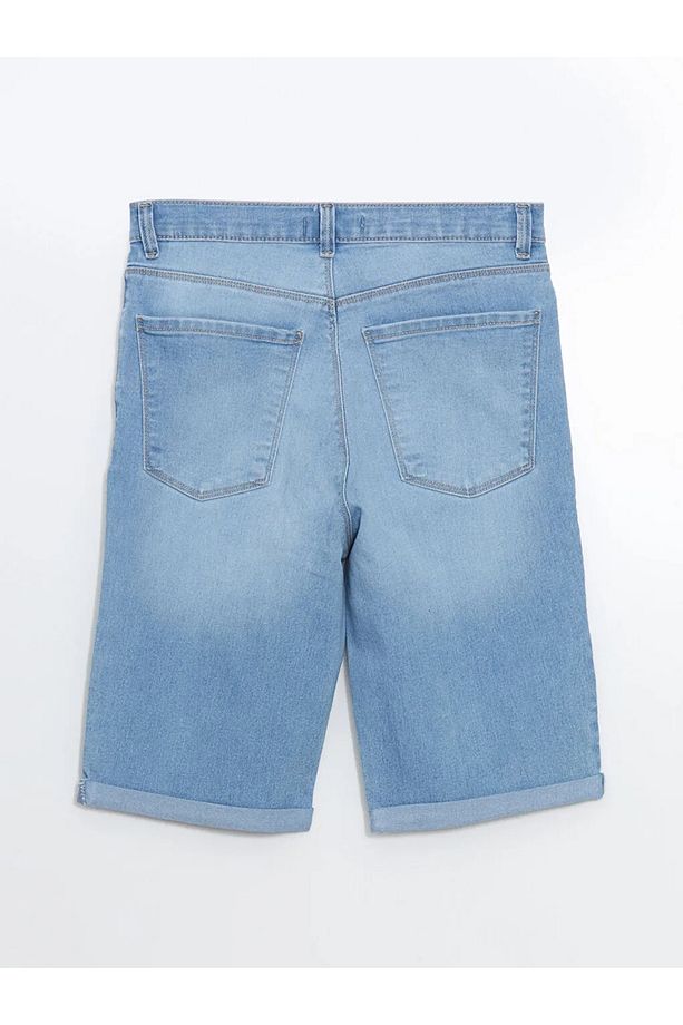 LCW Jeans Indigo Dar Fit Kadın Jean Şort - 2