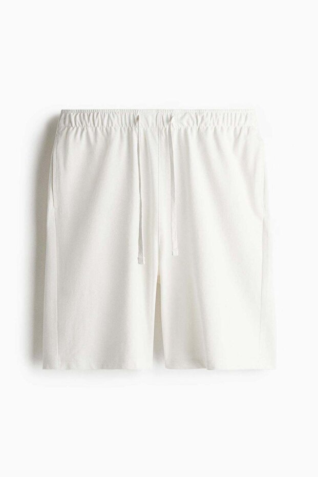 Relaxed Fit Knee-length piqué shorts