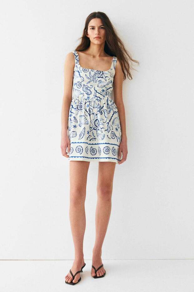 Flared-skirt dress
