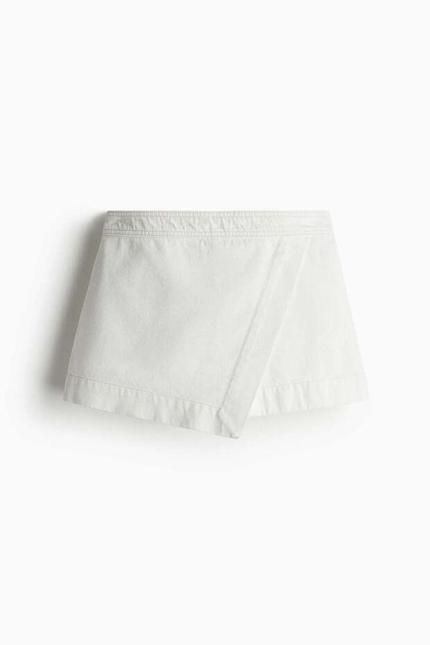 تنورة من قماش الدنيم الملفوف - 1