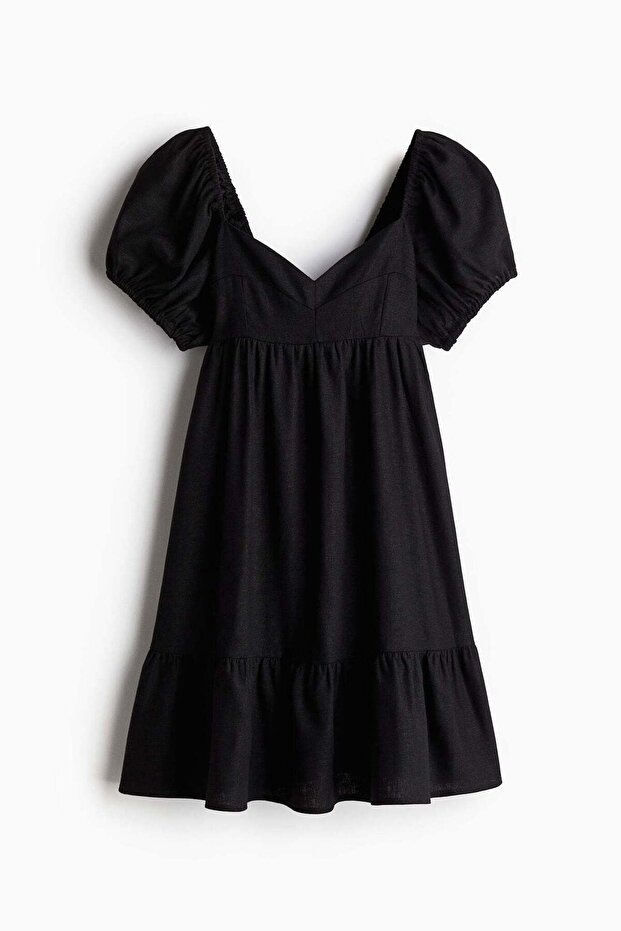 Puff-sleeved dress