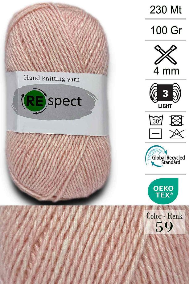 100gr-230mt Soft Akrilik Yün- Bebe İpi- 59 - 1