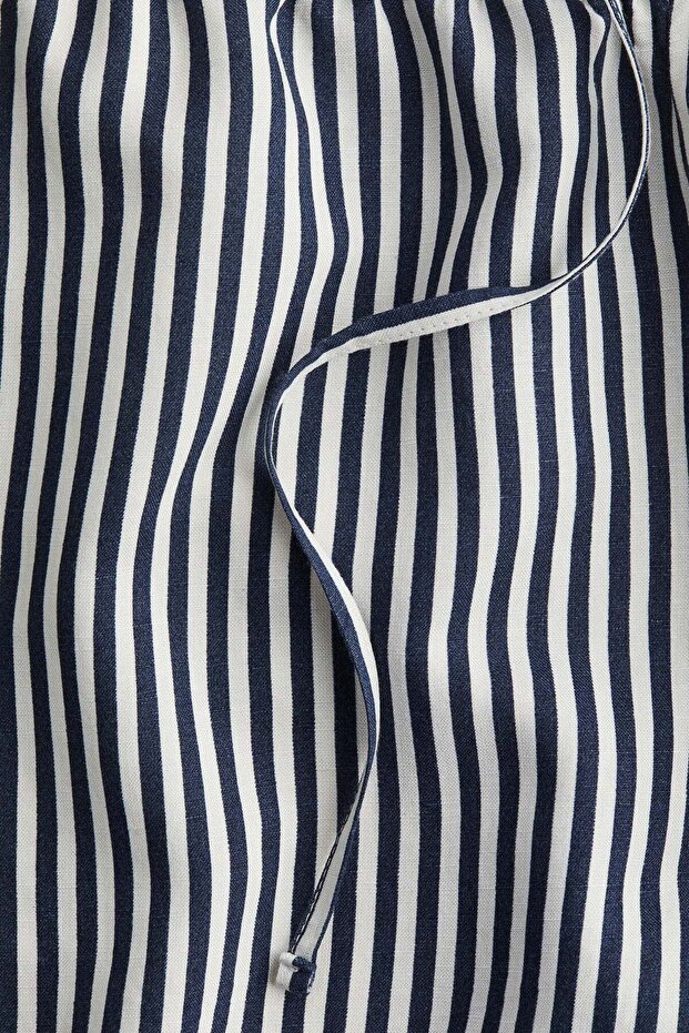 شورت برباط من مزيج الكتان - 5